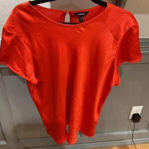 Express Women's Bold Orange Short Sleeve Tee